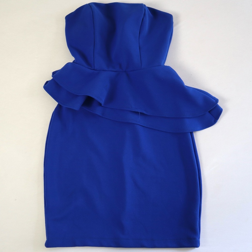 Strapless Blue Dress